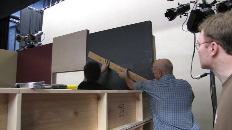 Behind the scenes — set construction